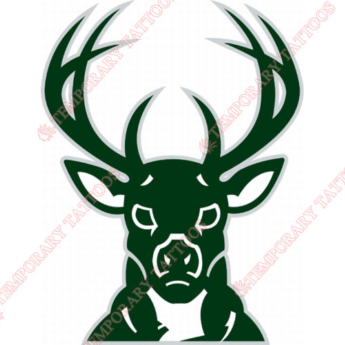 Milwaukee Bucks Customize Temporary Tattoos Stickers NO.1081